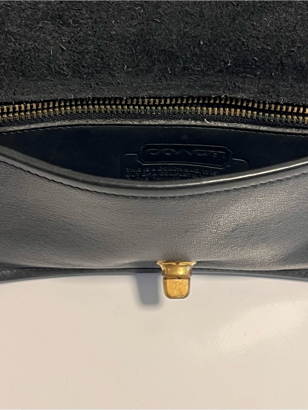 Coach Dinky Classic Vintage Compact Timeless Leather Shoulder Strap Purse, Black - Picture 5 of 6